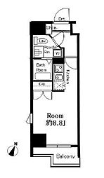 ドゥーエ国府台 ワンルームの間取図画像