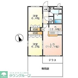 コスタデルソル 2LDKの間取図画像