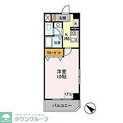 メゾン・フルール 1Kの間取図画像