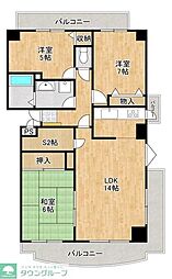ロイヤルグリーン松戸 3LDKの間取図画像