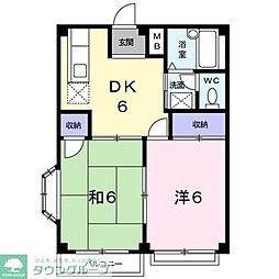 プレザホームズ 2DKの間取図画像