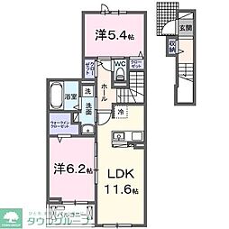 ココラ フェリーチェB 2LDKの間取図画像