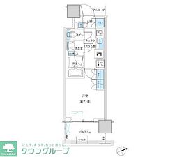 パークシティ柏の葉キャンパスザ・ゲートタワーウエスト 1Kの間取図画像