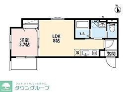 フォート・デルッシMS 1LDKの間取図画像