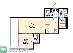 ソーレIII 1LDKの間取図画像