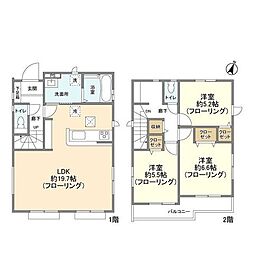 西武西武園線 西武園駅 徒歩9分の賃貸一戸建て 3LDKの間取り