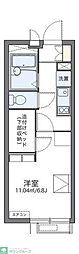 レオパレスプリマベーラ 2階1Kの間取り