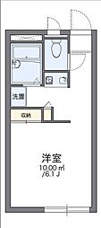 レオパレスサンフローラ 2階1Kの間取り