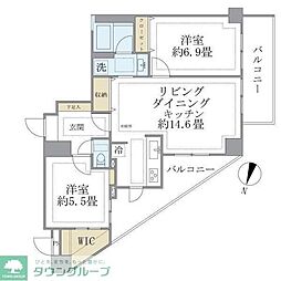 Ｃｏｍｆｙひばりが丘北 3階2LDKの間取り