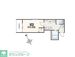 ＭＥＬＤＩＡ東村山 1階1Kの間取り