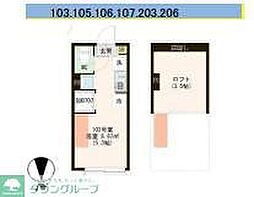 Avenir上石神井 2階ワンルームの間取り