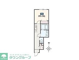 del Cielo小平 1階1Kの間取り