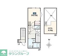 del Cielo小平 2階1Kの間取り