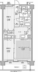 Nステージ東小金井 2LDKの間取図画像