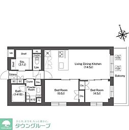 間取図画像 2LDK