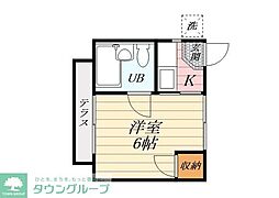 泉町ハイツ 1Kの間取図画像