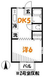 サンハイツ 1DKの間取図画像