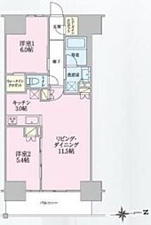 トラープランド翠命館 2LDKの間取図画像