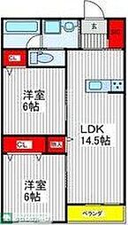 View新小平 2LDKの間取図画像