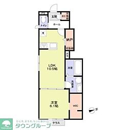 Neuenheim 1LDKの間取図画像