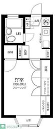 メゾン大野3 1Kの間取図画像