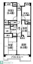 グランヒル 3LDKの間取図画像