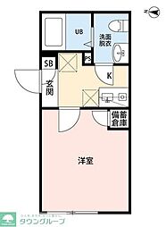 ルシエル一橋学園 1Kの間取図画像