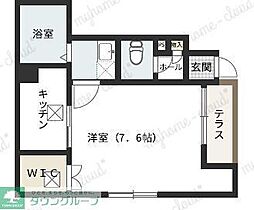 小金井市緑町5丁目アパート 1Kの間取図画像