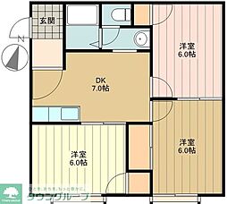 メゾンリラ 3DKの間取図画像