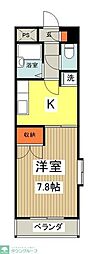 ドミネント清水 1Kの間取図画像