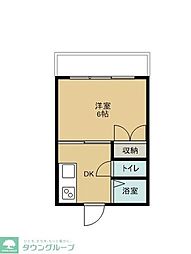 シンセイコーポ 1DKの間取図画像