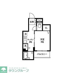 ルーヴェン武蔵野 1Kの間取図画像