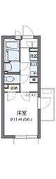 JR鶴見線 大川駅 徒歩9分の賃貸マンション 1階1Kの間取り