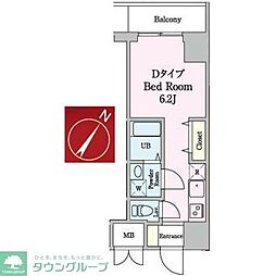 ドールマウス　ネオ 7階ワンルームの間取り