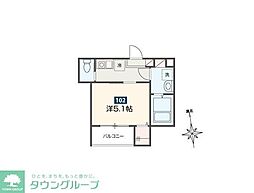 ＭＥＬＤＩＡ鶴見小野 302 3階1Kの間取り