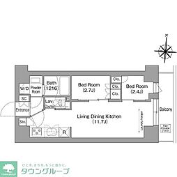 COMFORIALIV南品川 2LDKの間取図画像