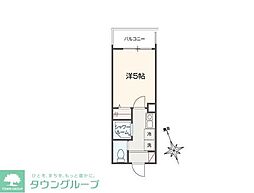 MELLAS小島新田 1Kの間取図画像