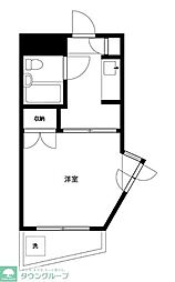 ハイタウン多摩川 1Kの間取図画像