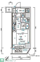 スパシエエール横浜 ワンルームの間取図画像