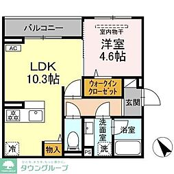 D-Bloom Court 1LDKの間取図画像