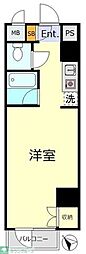 セザール第三鶴見 ワンルームの間取図画像
