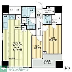 サンクタス川崎タワー 1SLDKの間取図画像