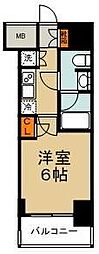 スパシエ川崎エセンザ 1Kの間取図画像