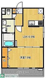 メゾンイグレック 1LDKの間取図画像