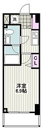 ドゥーエ新川崎 1Kの間取図画像