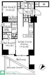 スターヒルズ関内 2LDKの間取図画像
