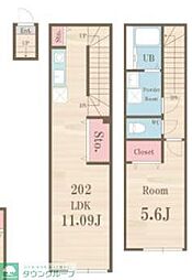 プライムガーデン池上WEST 1LDKの間取図画像