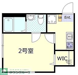 CSスクエア 1Kの間取図画像