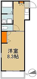 マハラニワイエス 1Kの間取図画像