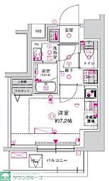 CREST TAPP川崎港町 ワンルームの間取図画像